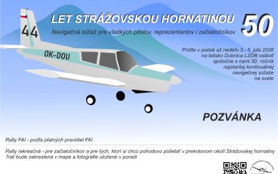 50. ROČNÍK LET STRÁŽOVSKOU HORNATINOU – MAJSTROVSTVÁ SLOVENSKEJ REPUBLIKY v leteckej rally
